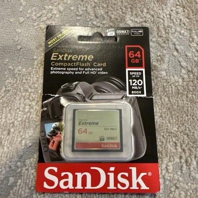 SanDisk 64GB Extreme Compact Flash Memory Card #SDCFXS-064G-A46 - Image 1 of 4