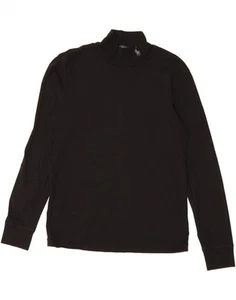 POLO RALPH LAUREN top uomo manica lunga piccolo nero cotone BJ23 - Foto 1 di 3