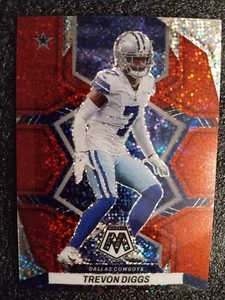 2022 Panini Mosaic Trevon Diggs Dallas Cowboys Red Sparkle Prizm SP #56 NM-MT - Picture 1 of 2