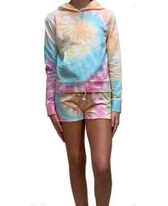 IMPERIAL STAR Girls Kangaroo Poch Tie-Dye Hoodie Multicolor PICK SIZE - Picture 1 of 2