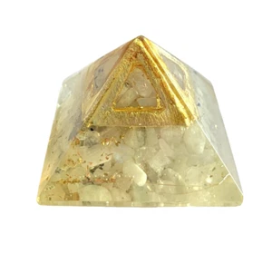 Pietra di luna arcobaleno orgone piccola piramide pietra curativa feng shui chakra equilibratore - Foto 1 di 2