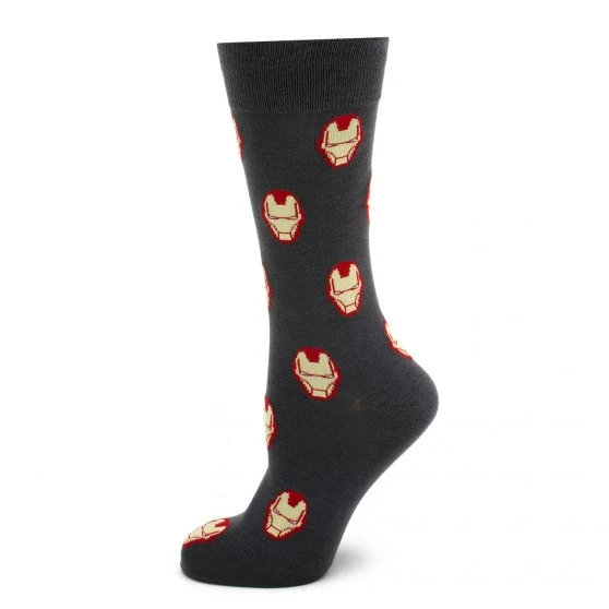 Calcetines Iron Man Crew para hombre Marvel Comics Superhéroe por CufflinksInc grises nuevos con etiquetas Foto 1 de 1