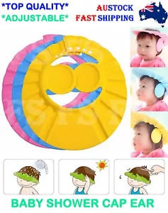 GORRA DE BABY SHOWER AJUSTABLE PARA NIÑOS NIÑOS ESCUDO DE BAÑO SOMBRERO LAVADO CABELLO - Imagen 1 de 5
