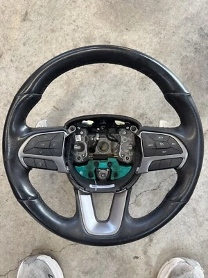 15-23 DODGE CHARGER CHALLENGER SRT LEATHER HEATED PEDAL SHIFTER STEERING WHEEL - Image 1 of 4