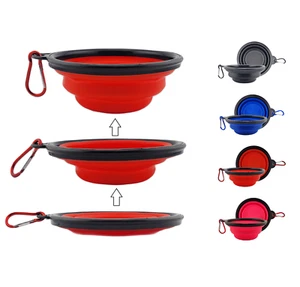 NEW Portable Travel Collapsible Foldable Pet Dog Bowl for Food Water Cat Dish - Picture 1 of 25