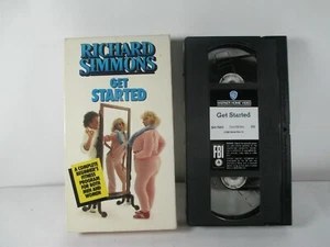 Richard Simmons VHS Get Started RARE Warner Bros label 1985 80s cult exercise - Imagen 1 de 9