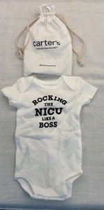 Carter’s NEW ROCKING THE NICU LIKE A BOSS Baby Clothes FREE SHIPPING - Picture 1 of 3