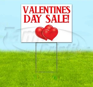 VALENTINES DAY SALE 18x24 Yard Sign WITH STAKE Corrugated Bandit BUSINESS DEALS - Picture 1 of 4