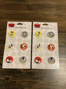 Disney MICKEY MOUSE & FRIENDS Mini-Button 6 PK Set MINNIE MOUSE New 2 Sets - Picture 1 of 7