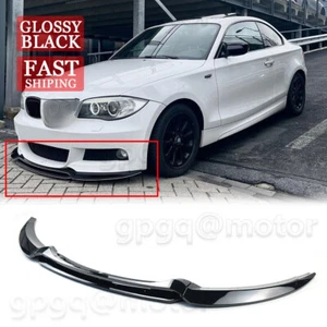 For BMW E82 128i 135i M Sport 2007-2013 V1 Gloss Black Front Bumper Splitter Lip - Picture 1 of 8