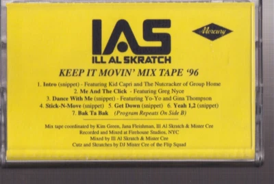 ill al skratch keep it movin' mix tape '96  cassette promo 1996 - Image 1 of 2