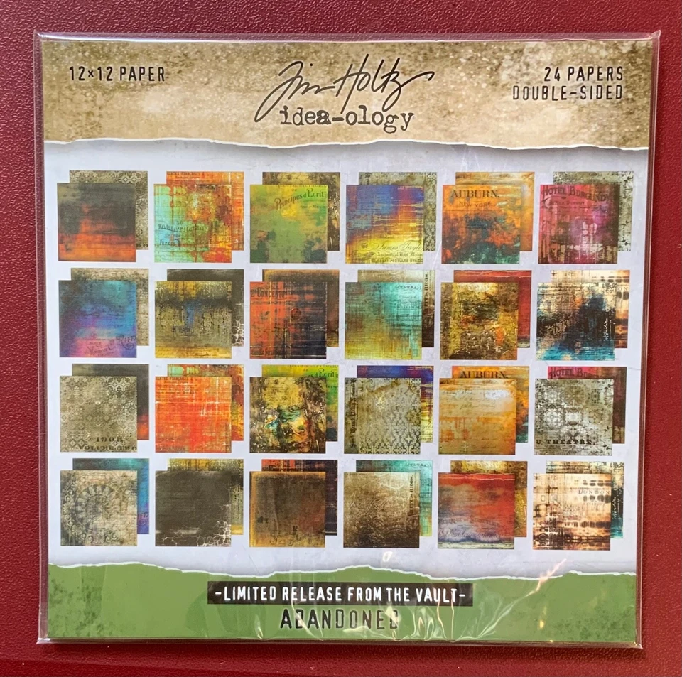 Tim Holtz ABANDONED  Limited Release Paper Stash 12x12 HTF NEW 24 Sheet - Image 1 of 1