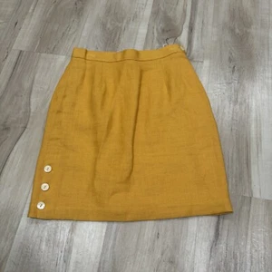 Falda Guess Jeans Georges Marciano para GUESS Amarillo Mostaza Talla 2 Hecha en EE. UU. - Imagen 1 de 7