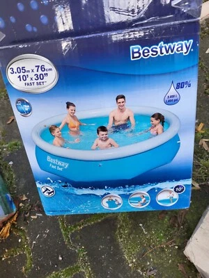 Bestway Swimming Pool Fast Set Gartenpool Filterpumpe Schwimmbecken Kinder - Bild 1 von 2