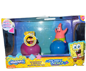 Spongebob And Patrick Push N Go Jellyfish Racers With Light And Sound New