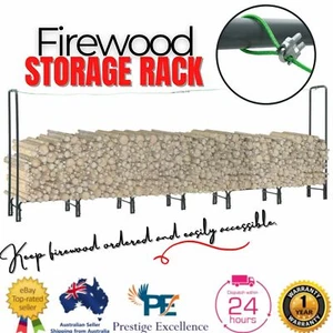 Fire Wood Holder Storage Rack Firewood Lumber Heavy Duty Steel Shelter Log Stand - Picture 1 of 9