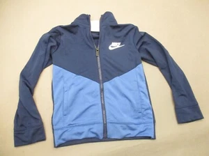 NIKE Size 3-4 YRS Boys Blue Full Zip Stand Collar Pocket Athletic Jacket 073 - Picture 1 of 5