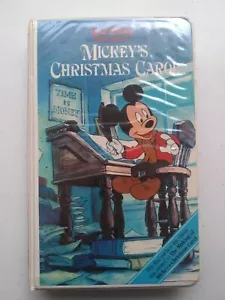 Vtg 1984 VHS Movie Mickey’s Christmas Carol Clamshell case + Making of Feature - Picture 1 of 3