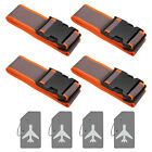 4 zestawy pasków bagażowych z pętlą na etykietę bagażową 78"x2", szary pomarańczowy