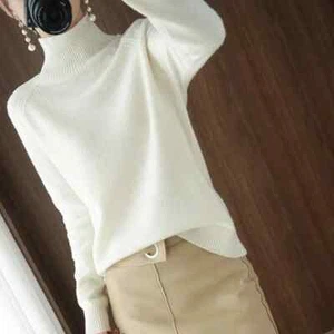 Rollkragenpullover Herbst/Winter 2025 Kaschmirpullover Damen reine Farbe Freizeit - Bild 1 von 15