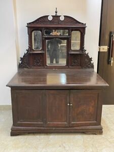 19th Century Antique Dresser With Mirror