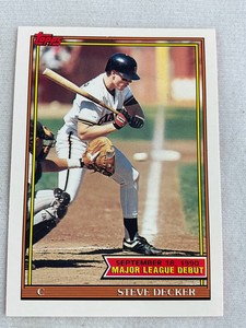 1990 Topps Major League Debut Card #037-Steve Decker, San Francisco Giants