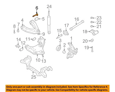 Componentes de suspensão dianteiro Nissan OEM 98-04 - parafuso de braço superior CNTRL 545803S500 - Imagem 1 de 2