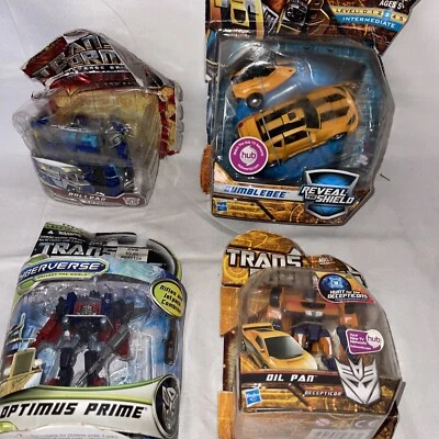 Lot Of 4 Transformers Dark of the Moon Cyberverse OPTIMUS PRIME & 3 More - Image 1 of 4