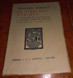 Francesco Petrarca De Viris Illustribus Sansoni 1964 Edición Crítica Martellotti - Imagen 1 de 3