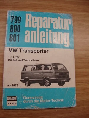 MANUALE RIPARAZIONE  VW Transporter 1,6 Liter, Diesel und Turbodiesel ab 1979. - Immagine 1 di 4