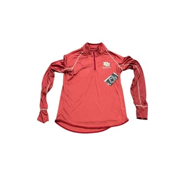 NUEVO CON ETIQUETAS NUEVO University of Denver Pioneers Mujer 1/2 Cremallera Pullover Chaqueta Grande Foto 1 de 2
