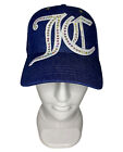 Juicy Couture Denim Duży brokatowy logo JC Damska czapka z daszkiem Czapka Regulowana 