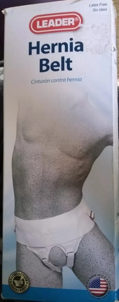 Leader Hernia Belt White Large 1ct 096295124873s1488