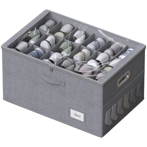 Shoe Organizer for Closet,Shoe Box Storage Containers Fit 18 Pairs,Foldable S... - Picture 1 of 8