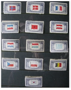 US Stamps #909-921: Overrun Nations 1943 Flags 13 Singles MNH-OG - Picture 1 of 1