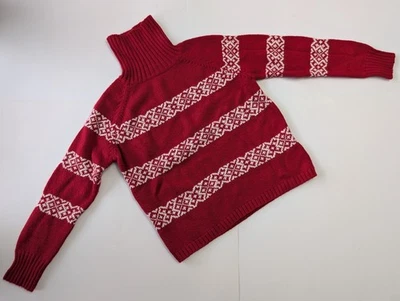 Suéter Gap Kids XL (12) Rojo Navidad Cuello Alto Elástico Foto 1 de 4