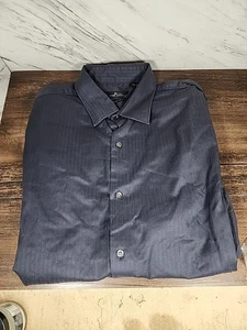 Marc Anthony 16 1/2 Hemd 👕 Herren Blau Gestreift Langarm Knopfleiste Slim Fit - Bild 1 von 8