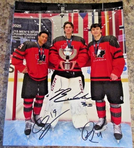 CAMERON SCHMIDT BURKE HOOD RYAN LIN SIGNED 8x10 MATTE PHOTO 2025 HLINKA GRETZKY - Picture 1 of 2