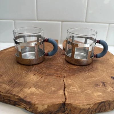 Set of 2-ALESSI Italy Postmodern 1980s MICHAEL GRAVES Demitasse Espresso Cups - Image 1 of 4