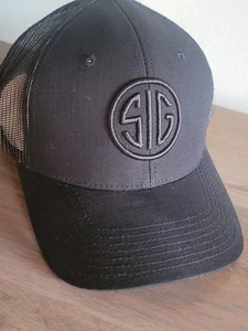 SIG BLACK MESH TRUCKER RIPSTOP Cap Hat - Picture 1 of 10