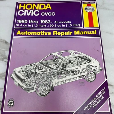 Manual de reparación Haynes Honda Civic 1980-1983 42021 Foto 1 de 4