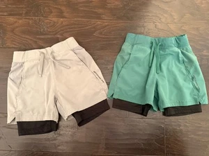 2 Abercrombie Kids atheltic shorts boys size 5/6 - Picture 1 of 3