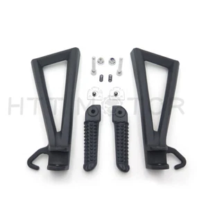 Reposapiés y soporte negro para clavija trasera para pasajeros para Yamaha YZF-R6 2006-2014 - Imagen 1 de 5