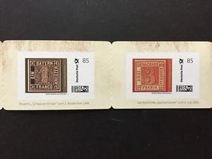 DEUTSCHE POST BRIEFMARKE INDIVIDUELL PORTOCARD BAYERN + SACHSEN NR. 1 m5090 - Bild 1 von 3
