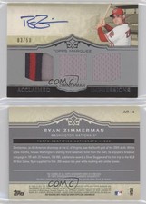2011 Topps Marquee Acclaimed Impressions Triple /50 Ryan Zimmerman #AIT-14 Auto