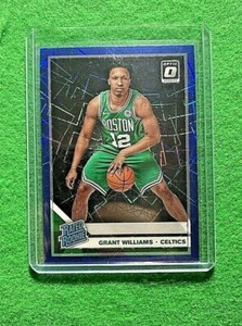 GRANT WILLIAMS PRIZM BLUE VELOCITY ROOKIE CELTICS 2019-20 DONRUSS OPTIC REFRACT 