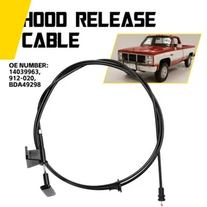 Hood Latch Release Cable W/ Pull Handle For 81-91 GMC Jimmy Suburban BDA49298 B - Picture 1 of 12