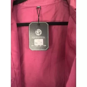 Ginguo Pink Button Down Shirt Blouse Long Sleeve Professional Office Wear 2XL - Picture 1 of 5