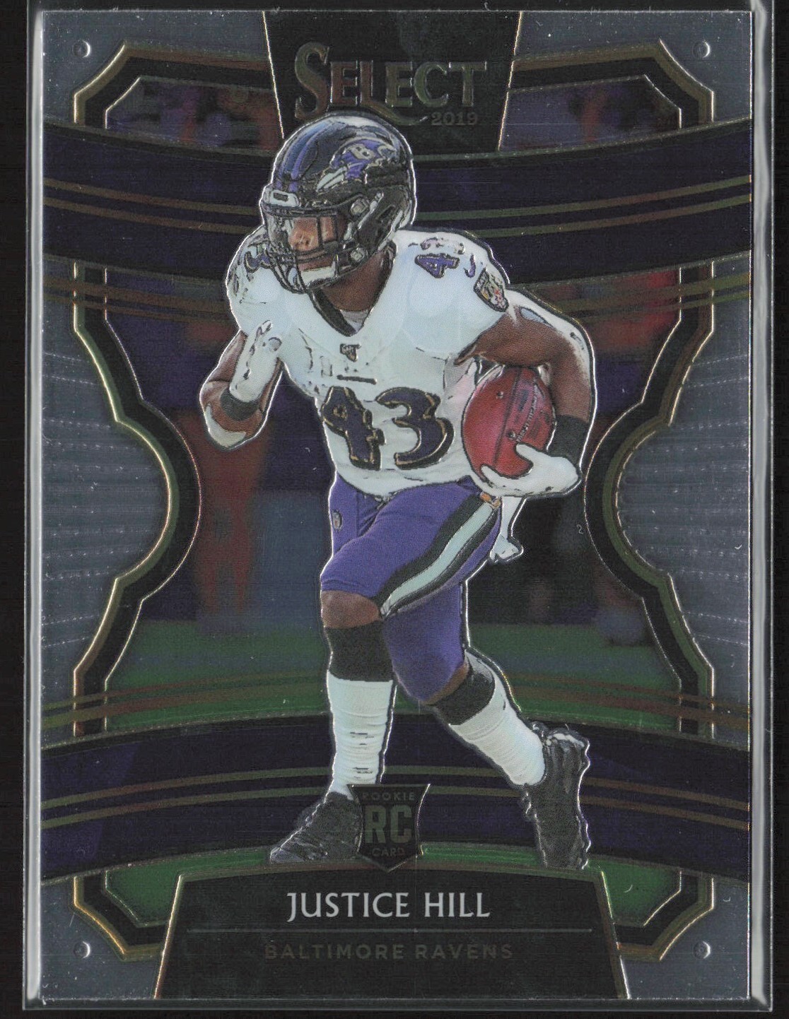 2019 Panini Select Justice Hill RC #28 Baltimore Ravens