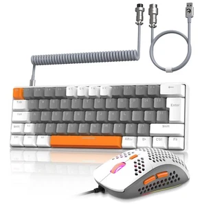 Combo de teclado y mouse para juegos con cable ZIYOU LANG T60 USB C 60 % diseño del Reino Unido - Imagen 1 de 13